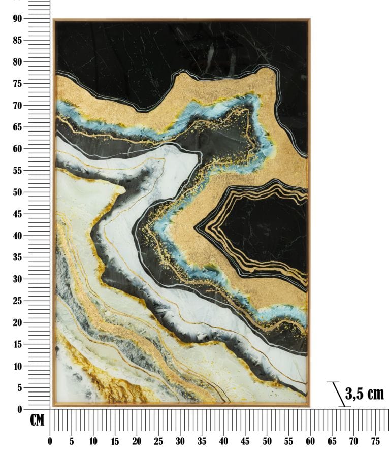 Decoratiune de perete din sticla, Darky Multicolor, l60xA3,5xH90 cm (6)