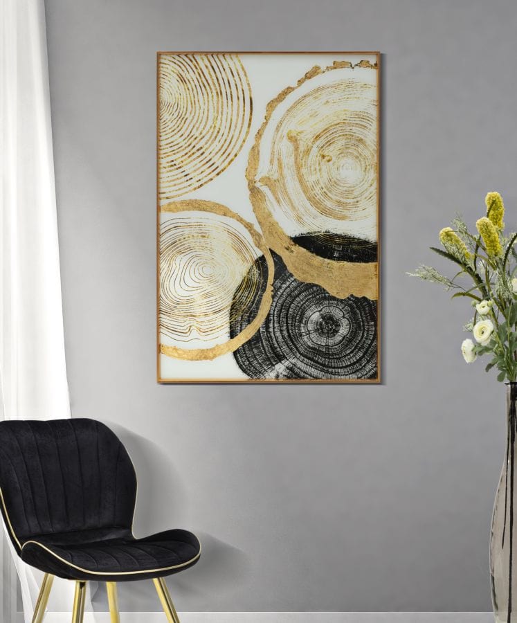 Decoratiune de perete din sticla, Woody Multicolor, l60xA3,5xH90 cm (5)