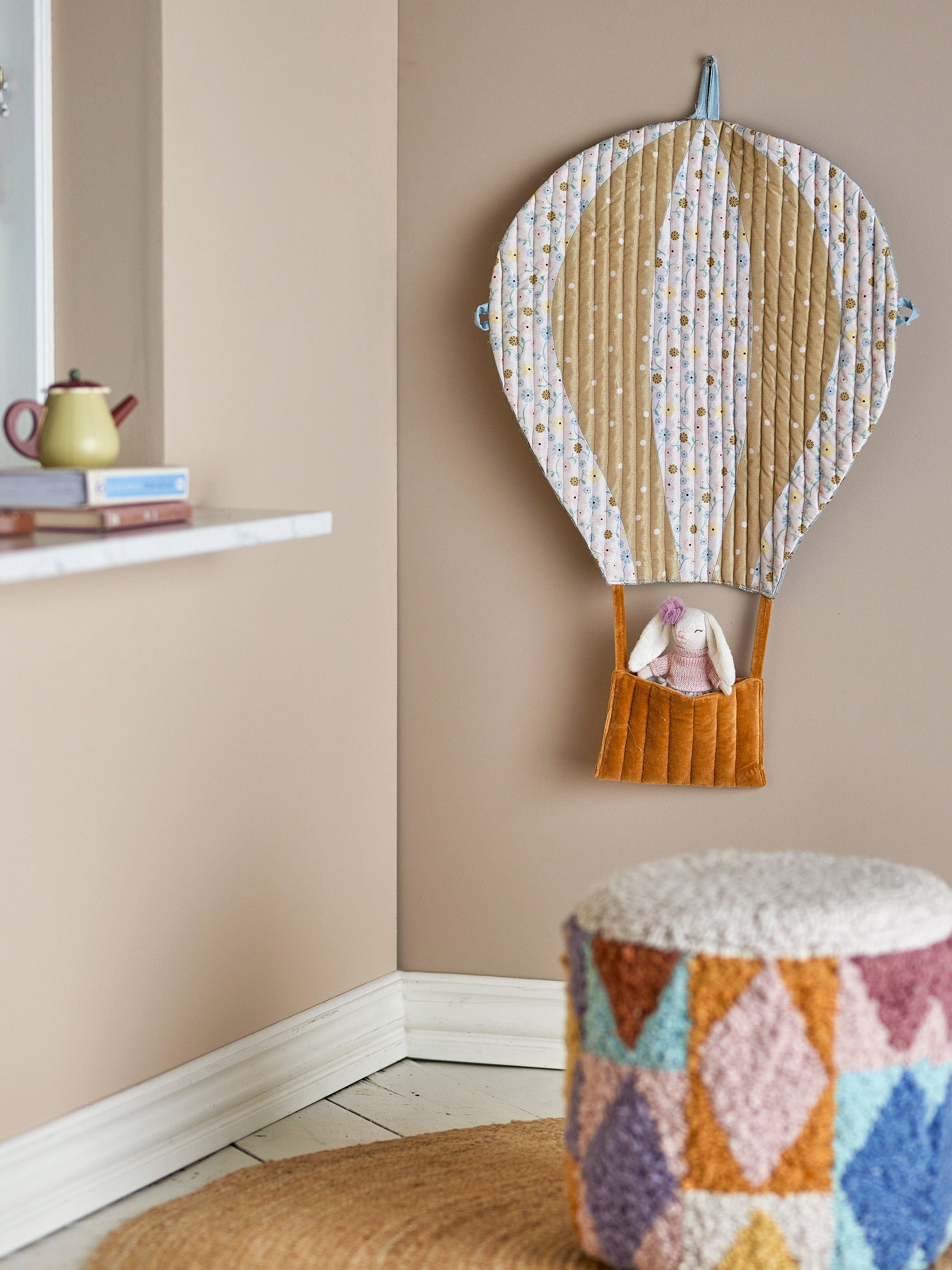 Decoratiune de perete din textil, Ballon Albastru, 45 x 60 cm (3)