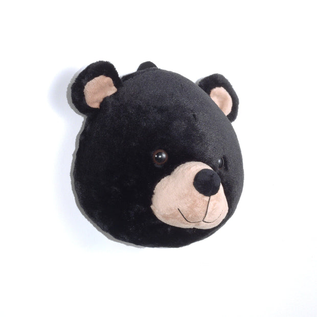Decoratiune de perete pentru copii Trofeu Bear Negru