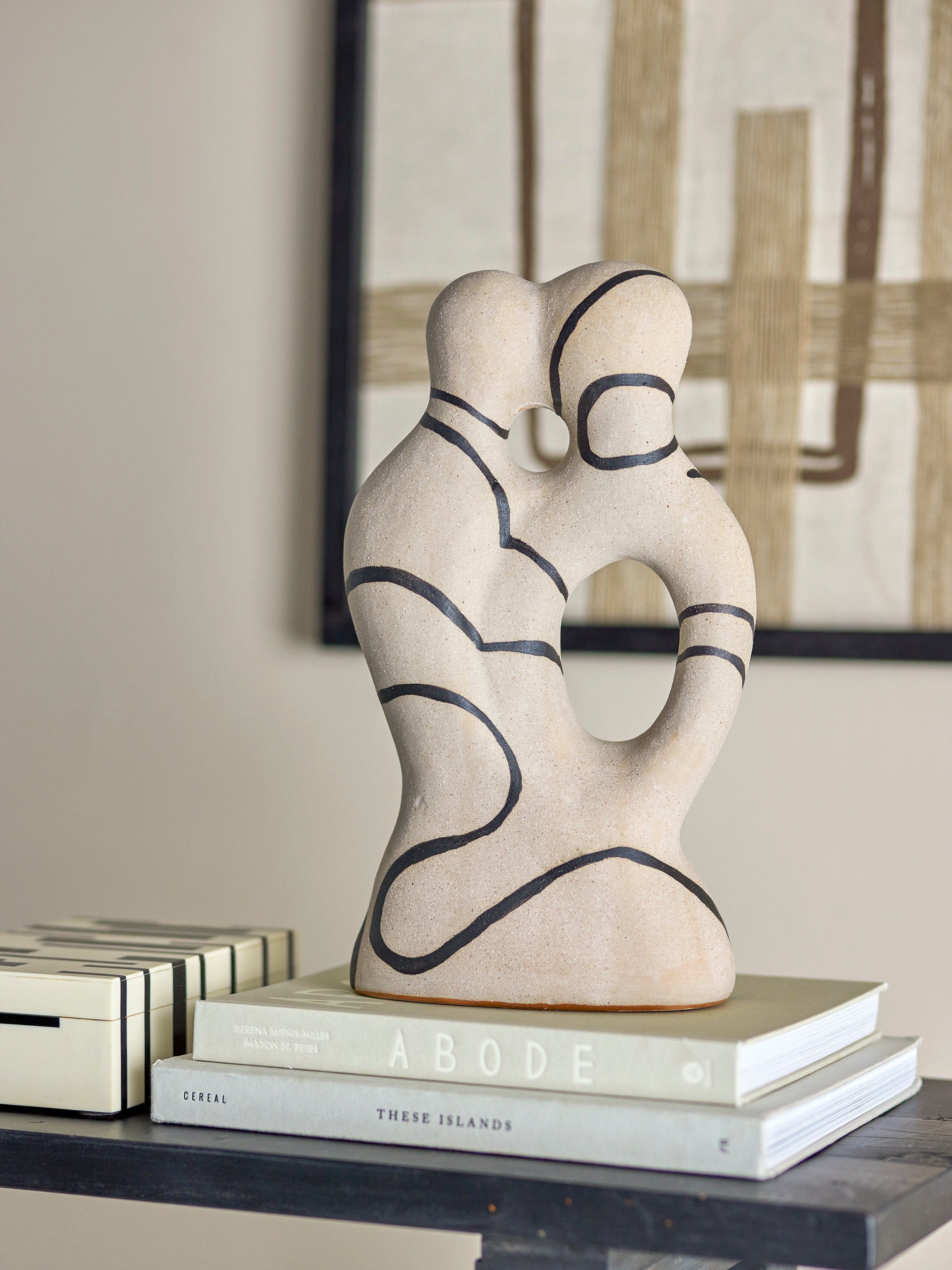 Decoratiune din ceramica, Eugenie Natural, L20xl10,5xH35,5 cm (3)