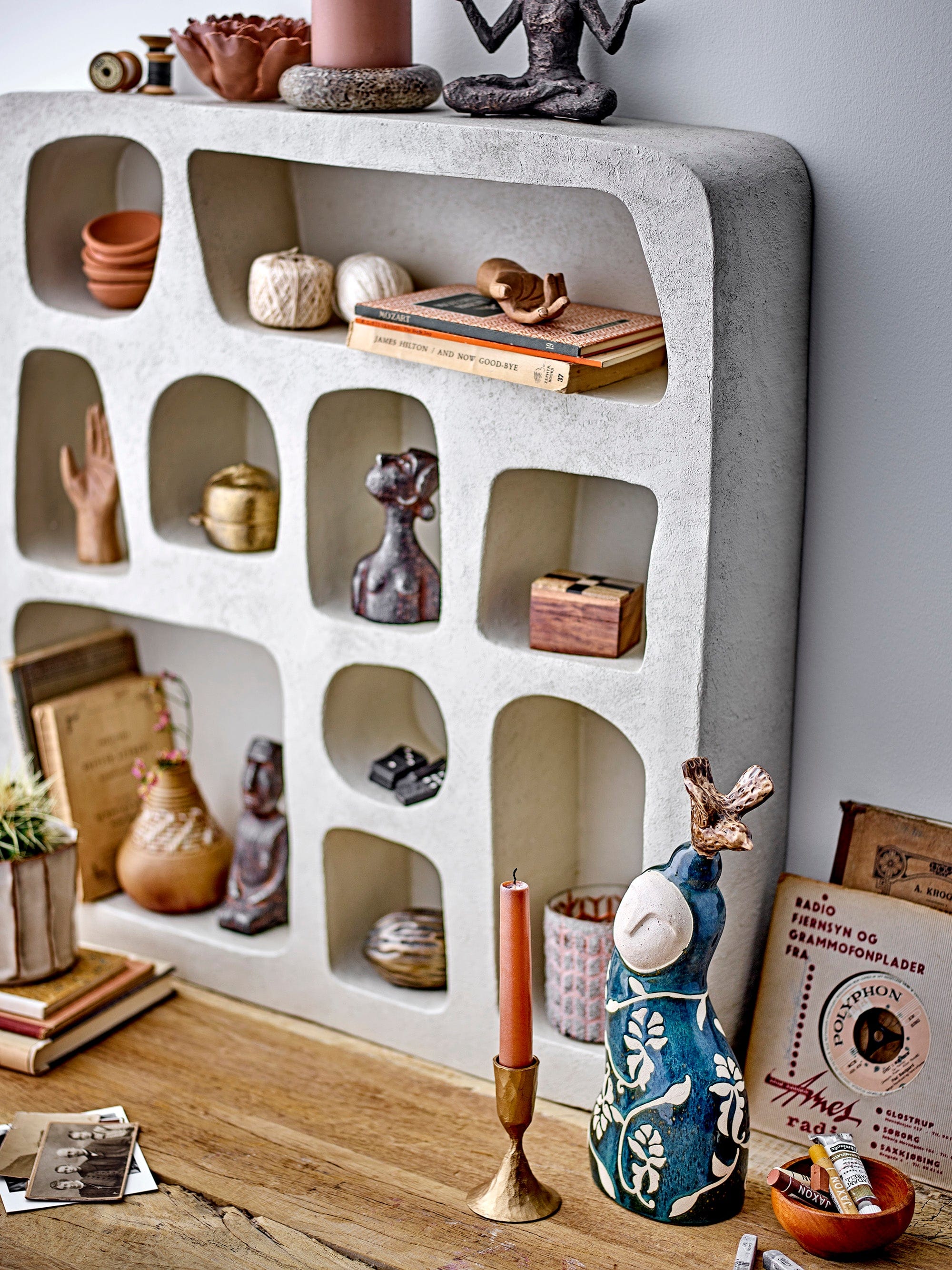 Decoratiune din ceramica, Layhan Albastru, L12xl8xH31 cm (2)