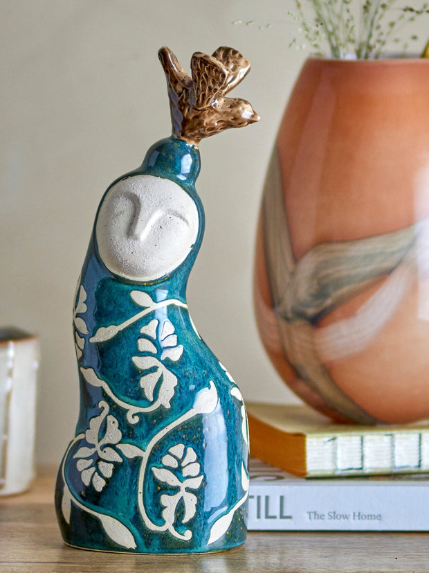 Decoratiune din ceramica, Layhan Albastru, L12xl8xH31 cm (3)