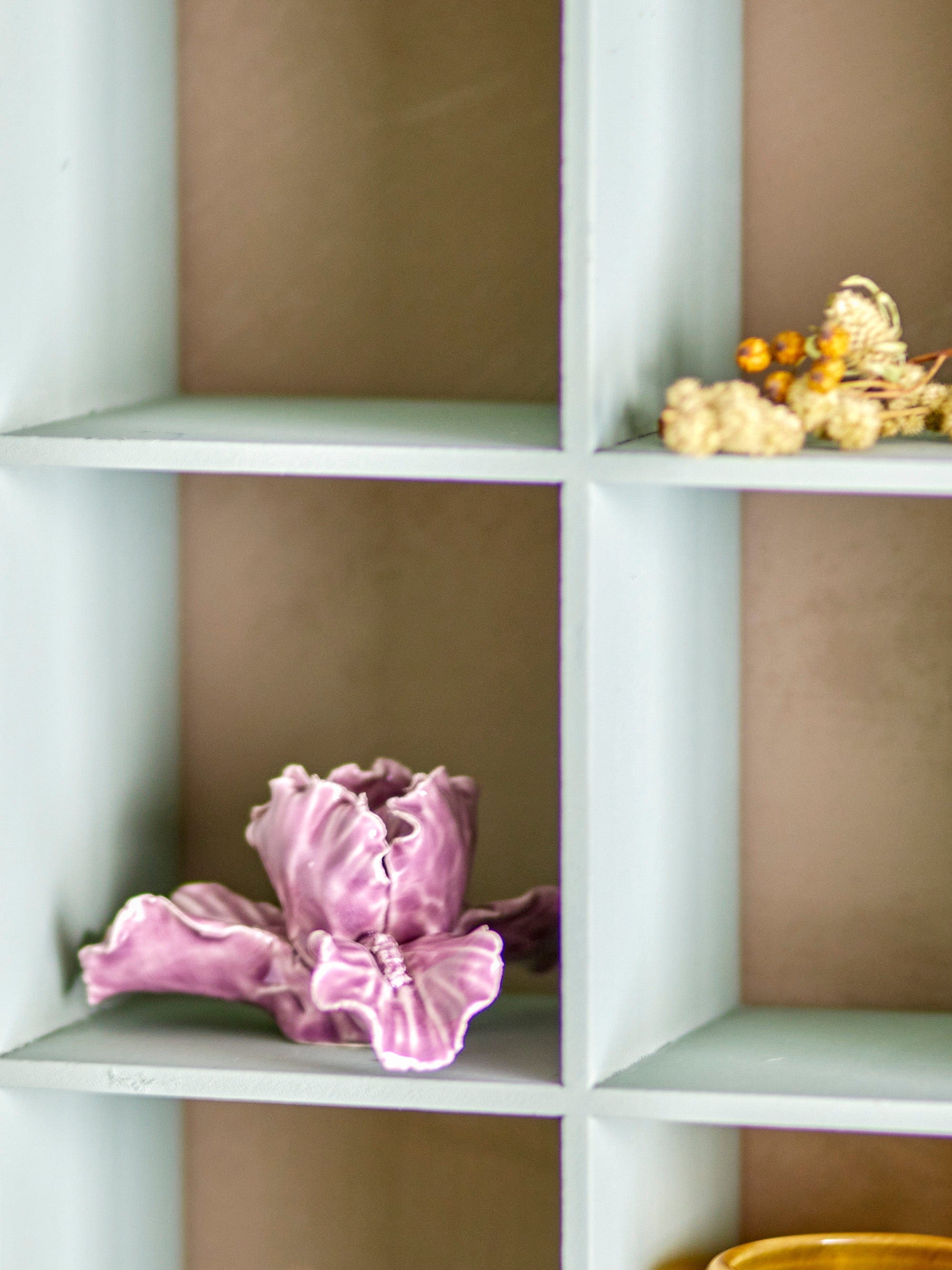 Decoratiune din ceramica, Rosali Violet, Ø12,5xH7 cm (1)