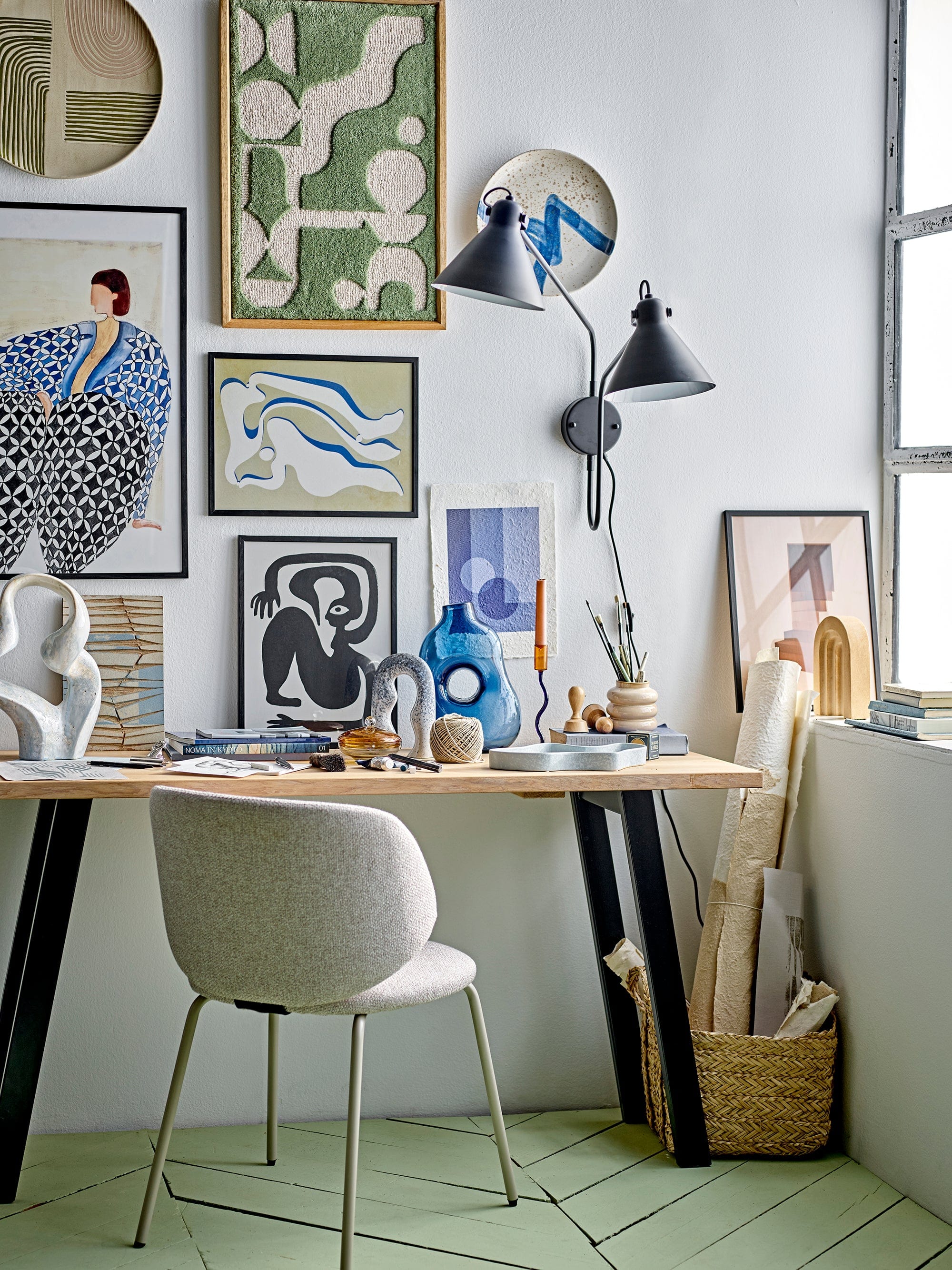 Decoratiune din ceramica, Rouyi Gri, L28xl12xH34,5 cm (6)