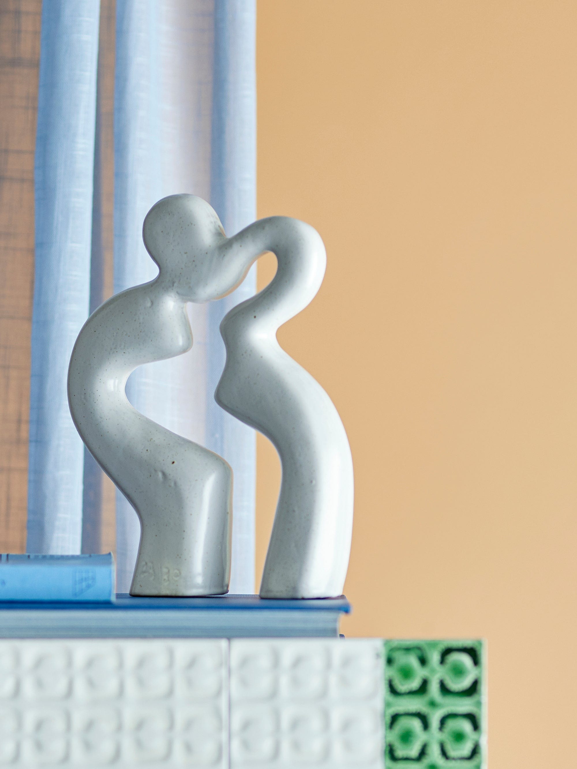 Decoratiune din ceramica, Sainab Alb, L21xl5xH25 cm (2)