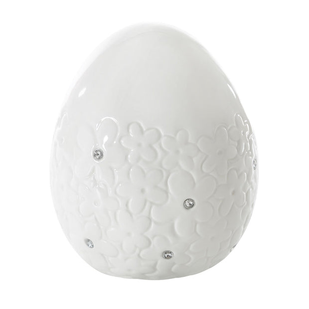 BFSummer Decoratiune din dolomita Egg Small Alb, Ø8xH10 cm