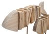 Mauro Ferretti Decoratiune din lemn, Fish Nature Natural, L37xl10xH24 cm