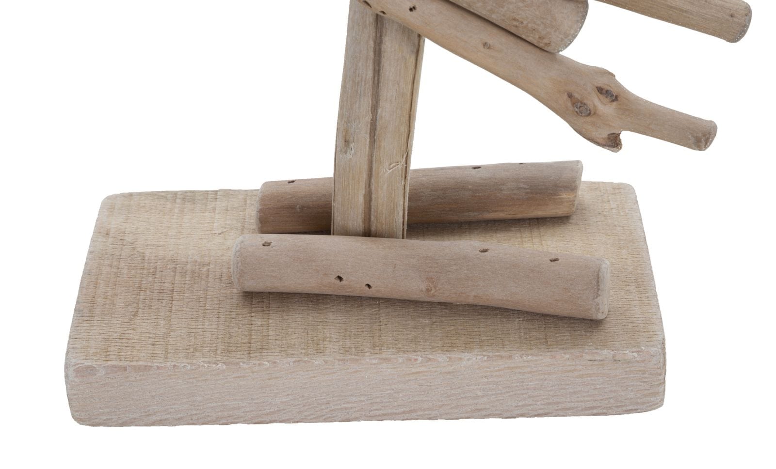 Mauro Ferretti Decoratiune din lemn, Flamingo Nature Alb / Natural, L31xl9xH56 cm