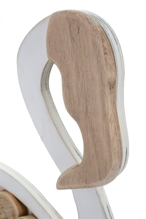 Mauro Ferretti Decoratiune din lemn, Flamingo Nature Alb / Natural, L31xl9xH56 cm