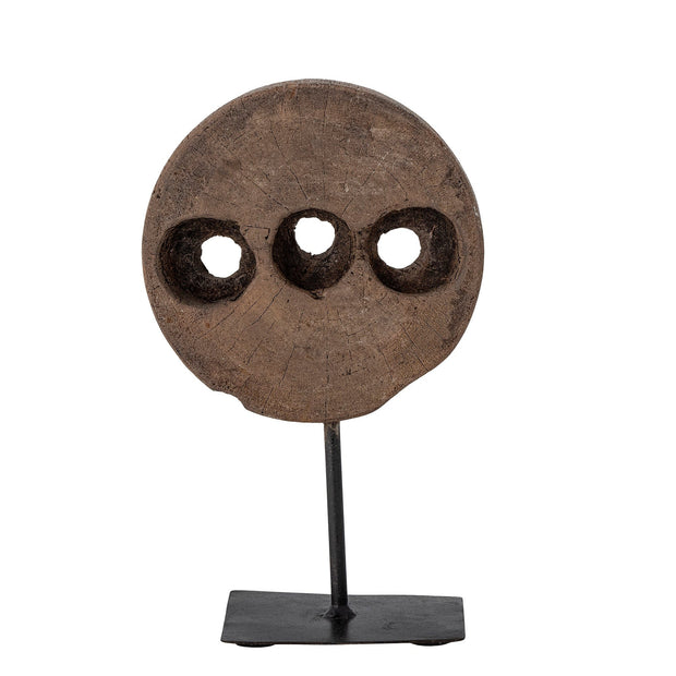 Decoratiune din lemn si metal, Sashia Maro, L14xl14xH23 cm