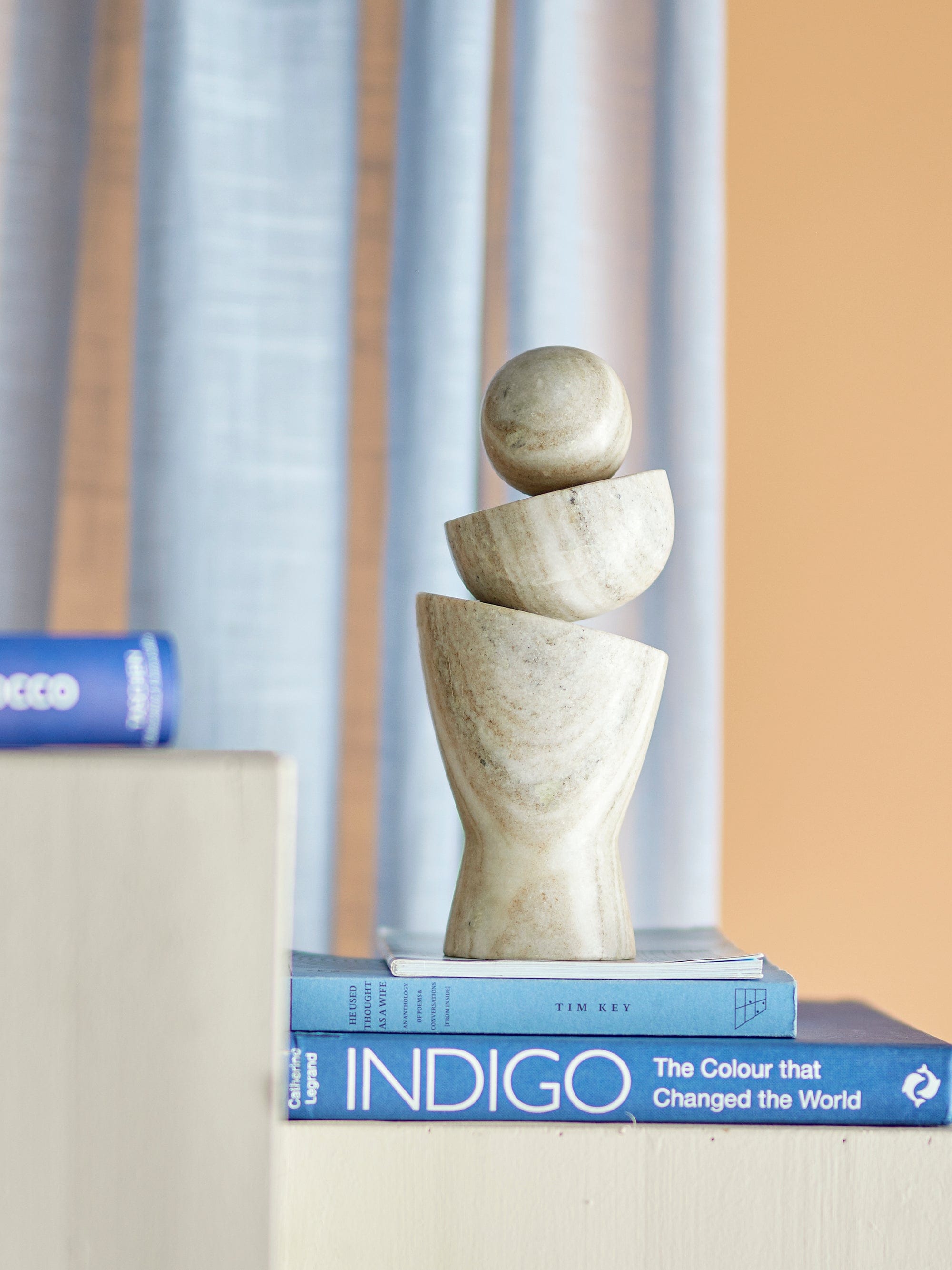 Decoratiune din marmura, Lazise Natural, Ø10xH24 cm (2)