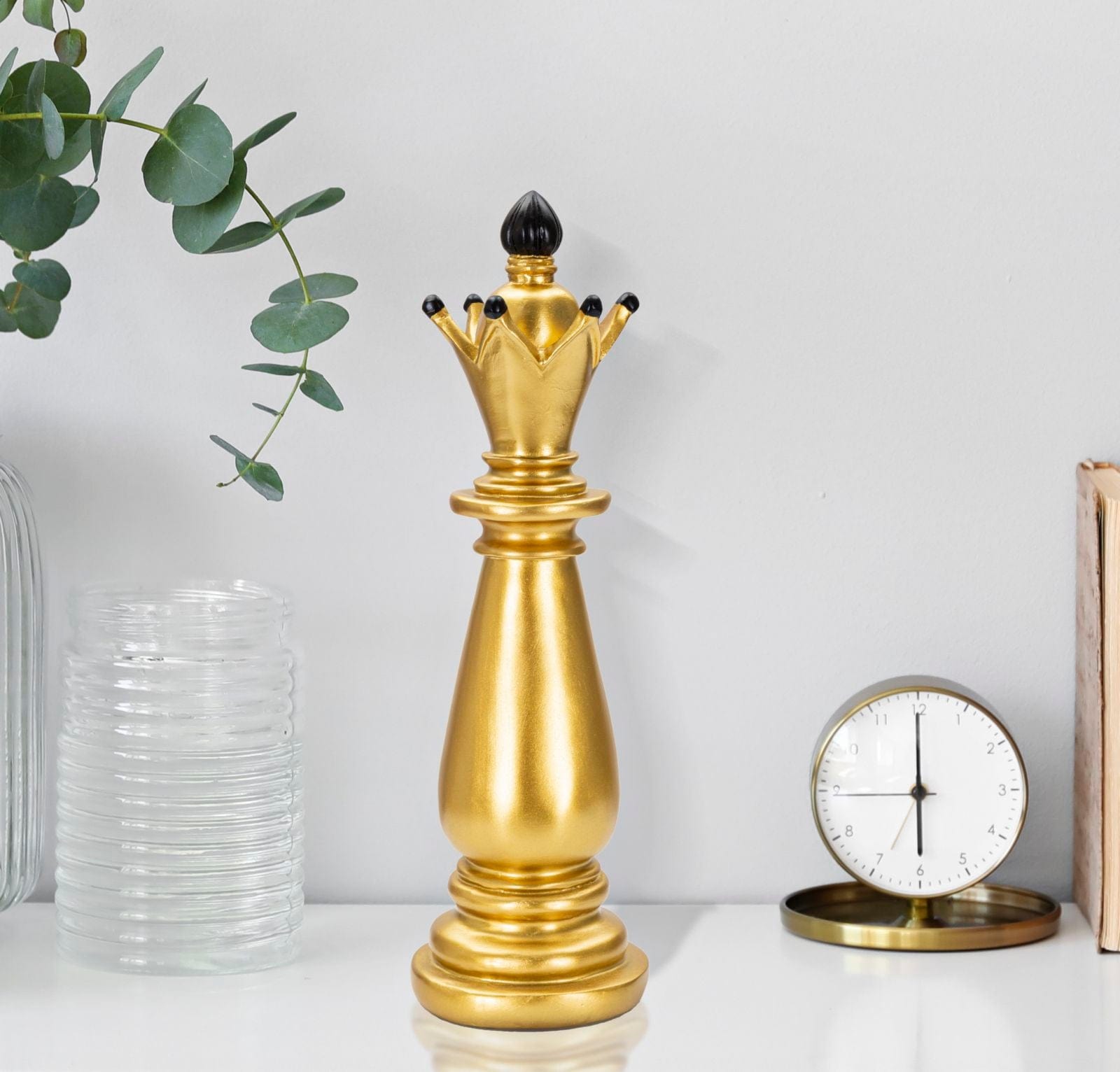 Mauro Ferretti Decoratiune din polirasina, Bishop Glam Auriu / Negru, Ø12,5xH38,5 cm