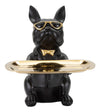 Mauro Ferretti Decoratiune din polirasina, Bull Dog Negru / Auriu, L19xl20xH23,5 cm