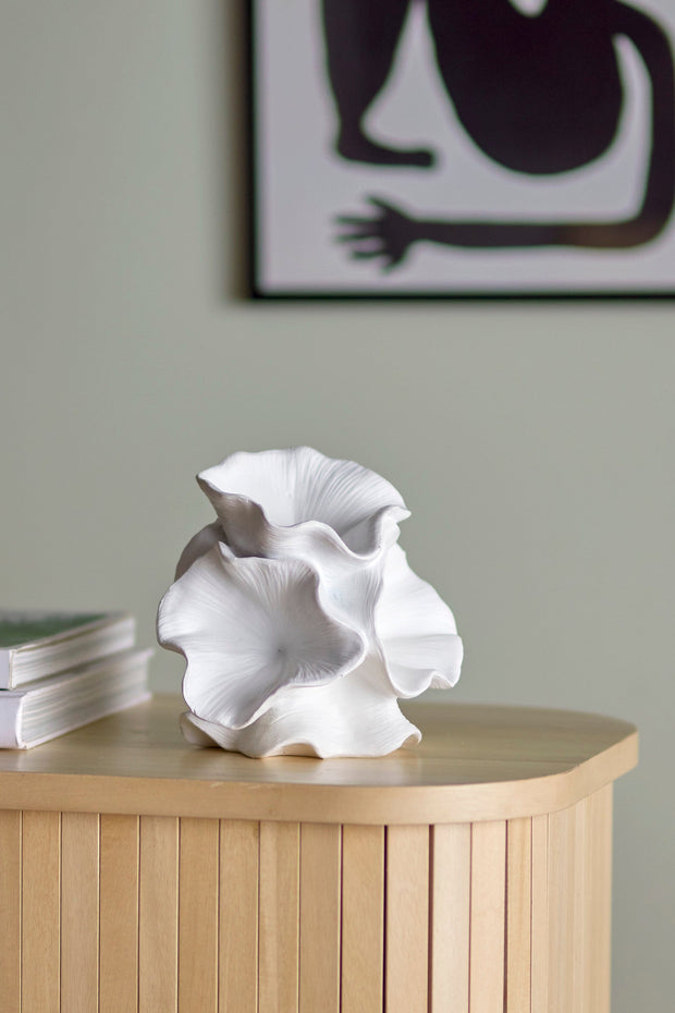 Decoratiune din polirasina, Claudette Alb, Ø14xH15 cm (2)