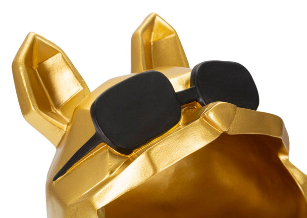 Decoratiune din polirasina, Dog Auriu / Negru, Ø17xH23,5 cm (4)