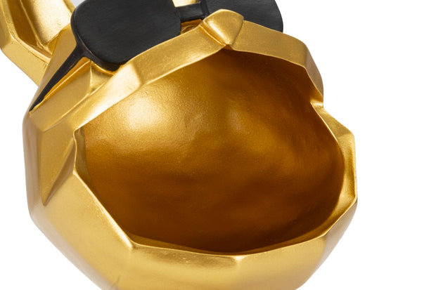 Mauro Ferretti Decoratiune din polirasina, Dog Auriu / Negru, Ø17xH23,5 cm