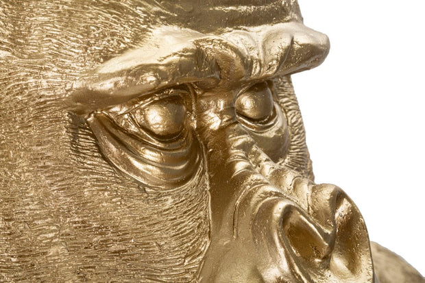 Mauro Ferretti Decoratiune din polirasina, Gorilla Tall Auriu, L64xl53xH82 cm