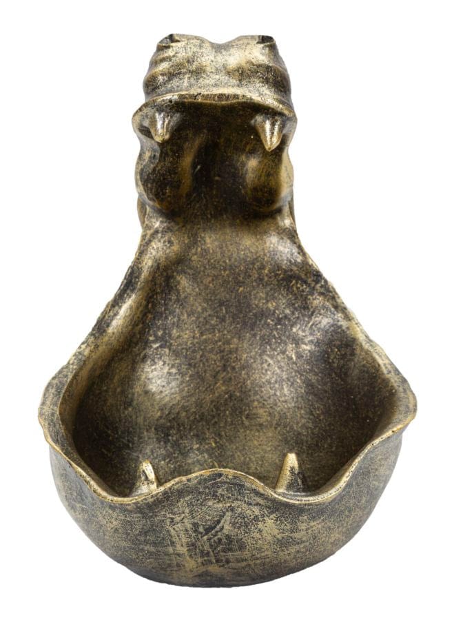 Mauro Ferretti Decoratiune din polirasina, Hipopotamus Auriu Antichizat, L30xl16xH22 cm