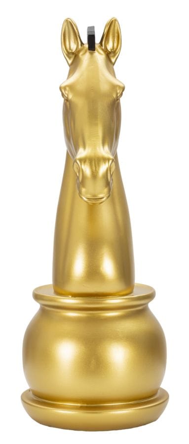 Mauro Ferretti Decoratiune din polirasina, Horse Glam Tall Auriu / Negru, Ø18,5xH50 cm