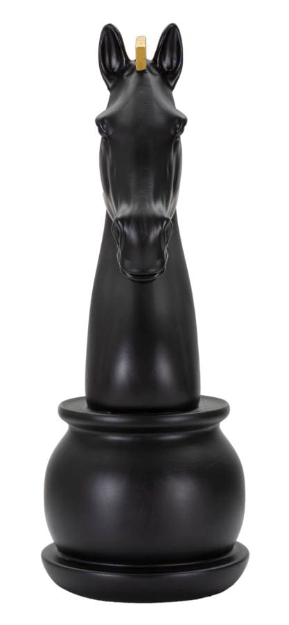 Mauro Ferretti Decoratiune din polirasina, Horse Tall Negru / Auriu, Ø18,5xH50 cm