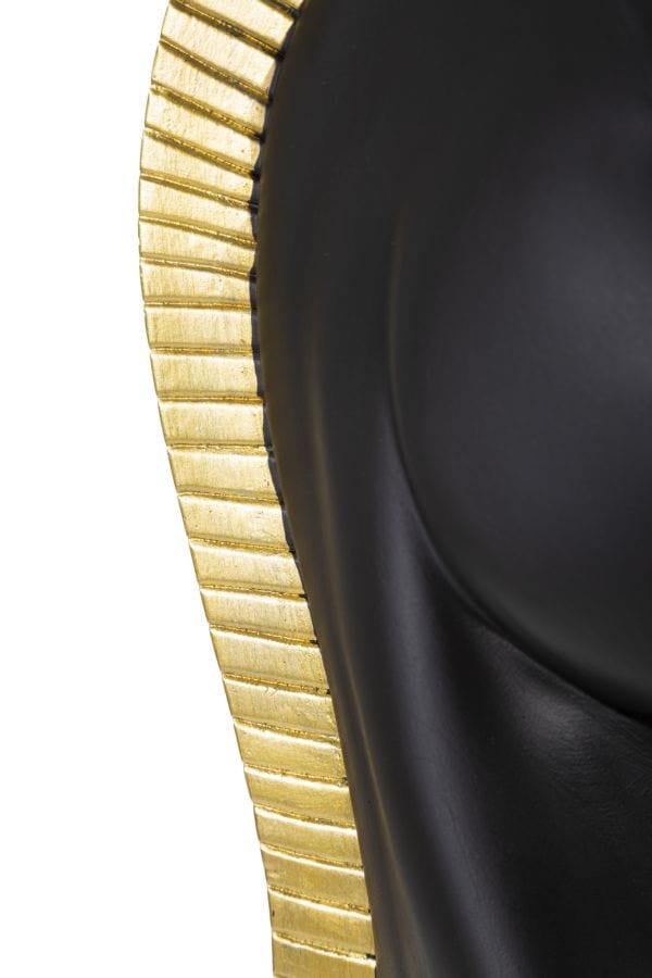 Mauro Ferretti Decoratiune din polirasina, Horse Tall Negru / Auriu, Ø18,5xH50 cm