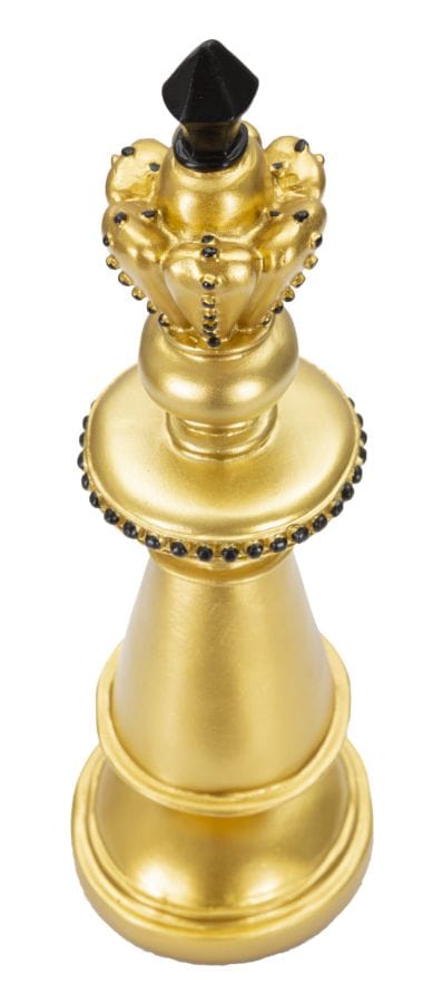 Mauro Ferretti Decoratiune din polirasina, King Glam Auriu / Negru, Ø11xH32,5 cm