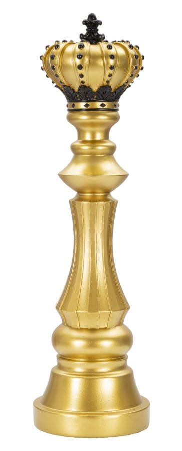 Mauro Ferretti Decoratiune din polirasina, King Glam Tall Auriu / Negru, Ø14xH50 cm