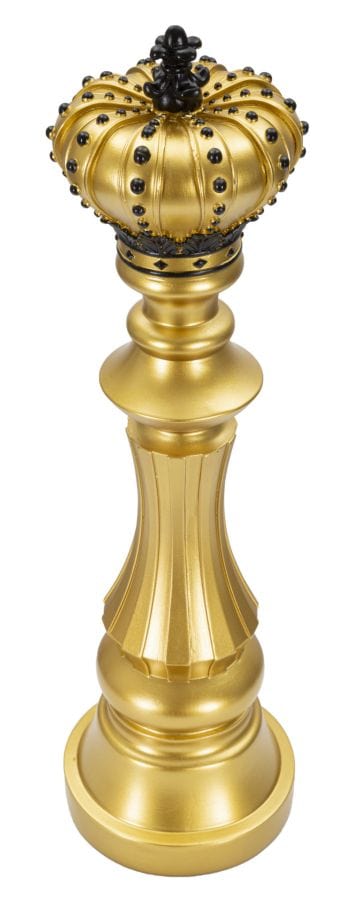 Mauro Ferretti Decoratiune din polirasina, King Glam Tall Auriu / Negru, Ø14xH50 cm