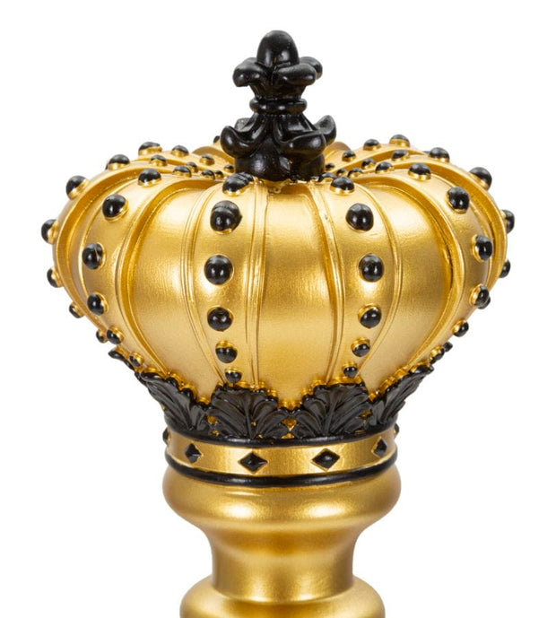 Mauro Ferretti Decoratiune din polirasina, King Glam Tall Auriu / Negru, Ø14xH50 cm