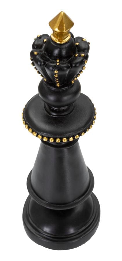 Mauro Ferretti Decoratiune din polirasina, King Small Negru / Auriu, Ø11xH32,5 cm
