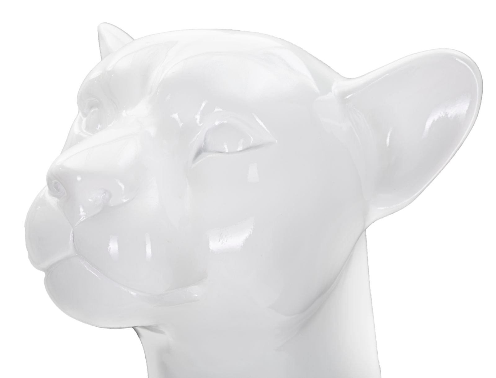 Mauro Ferretti Decoratiune din polirasina, Leopard Alb, L27xl38xH74 cm