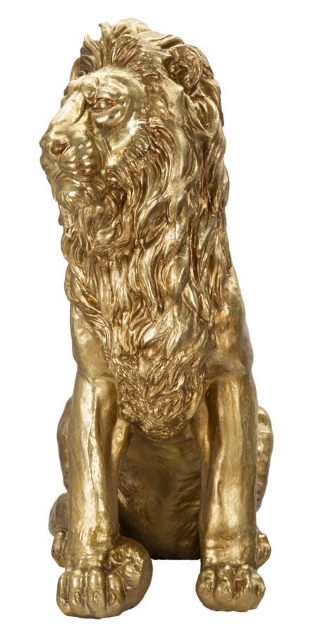 Decoratiune din polirasina, Lion Auriu, L67xl36,5xH80 cm (2)