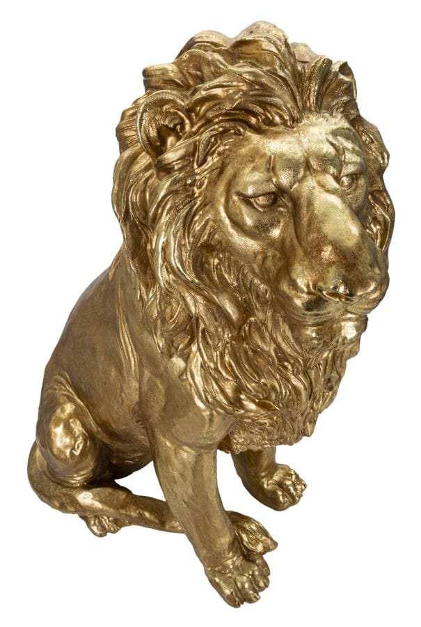 Mauro Ferretti Decoratiune din polirasina, Lion Auriu, L67xl36,5xH80 cm