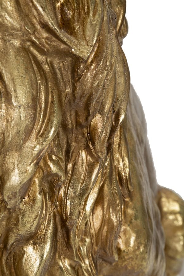 Decoratiune din polirasina, Lion Auriu, L67xl36,5xH80 cm (6)