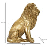 Mauro Ferretti Decoratiune din polirasina, Lion Auriu, L67xl36,5xH80 cm