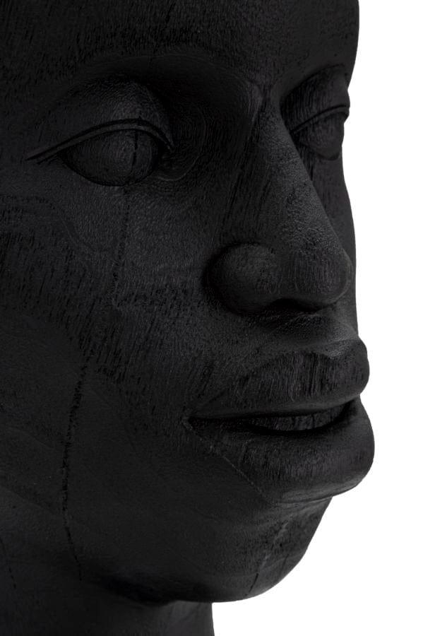 Mauro Ferretti Decoratiune din polirasina, Massai Man Negru / Auriu, L25xl25xH56 cm