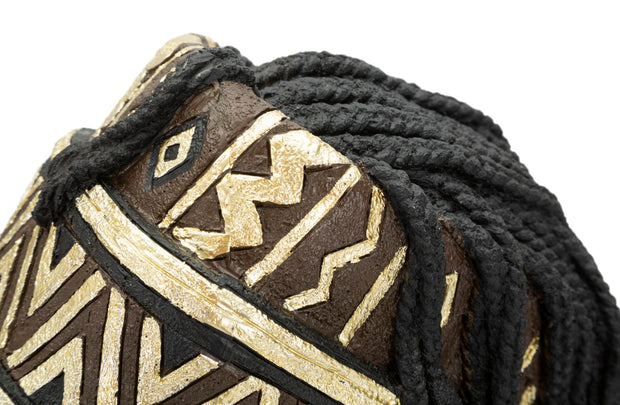 Decoratiune din polirasina, Massai Woman Cup Negru / Auriu, L21,5xl27,5xH45 cm (4)