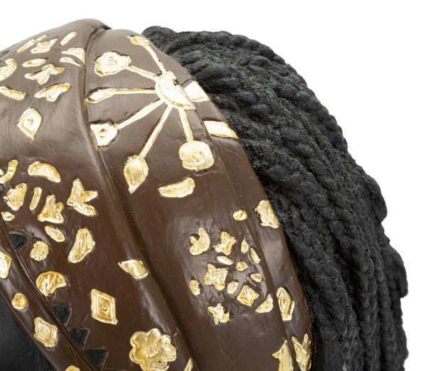 Decoratiune din polirasina, Massai Woman Negru / Auriu, L19xl18,5xH30 cm (4)