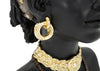 Decoratiune din polirasina, Massai Woman Negru / Auriu, L19xl18,5xH30 cm (5)