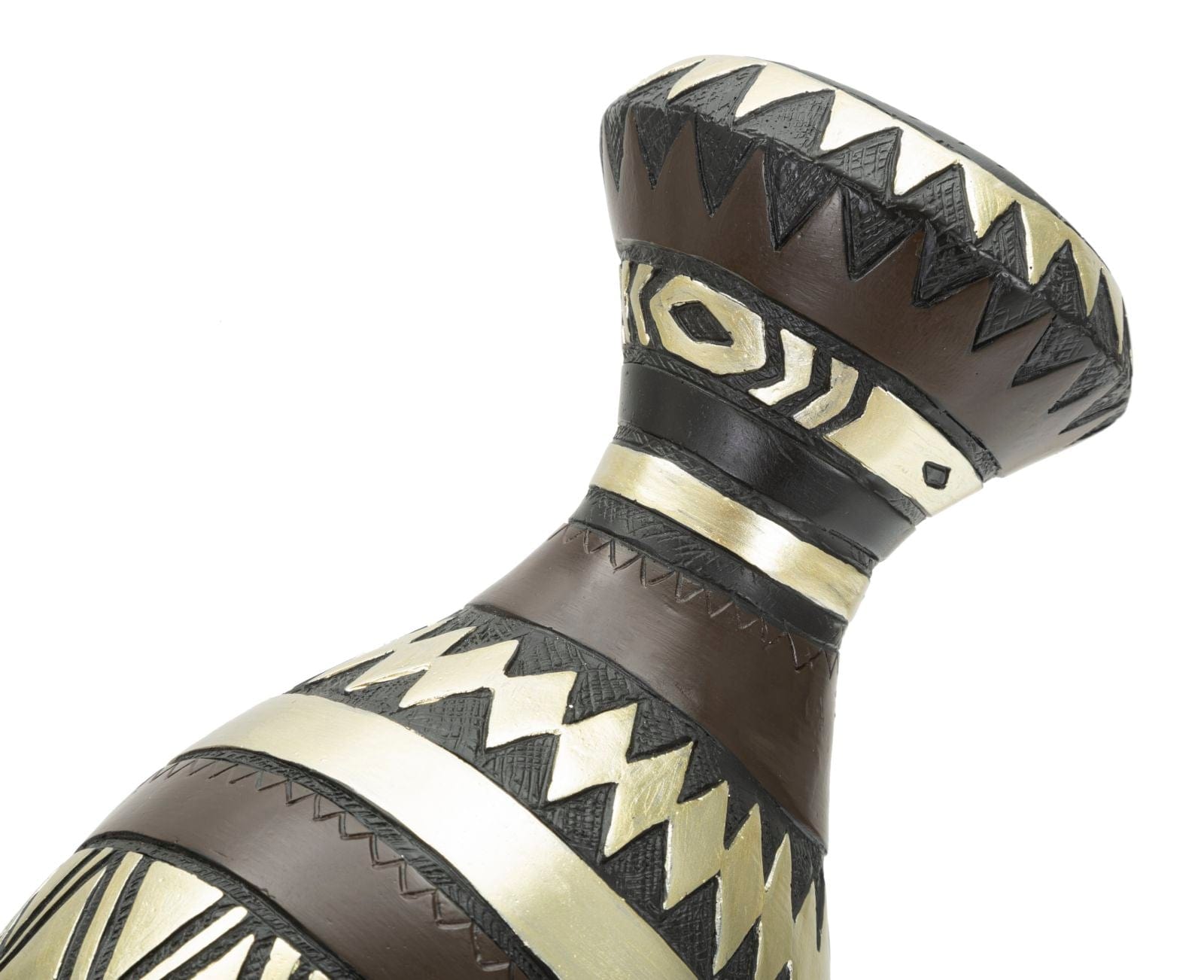 Mauro Ferretti Decoratiune din polirasina, Massai Woman Tribe Negru / Auriu, L23xl19xH38,5 cm