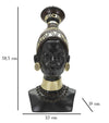 Mauro Ferretti Decoratiune din polirasina, Massai Woman Tribe Negru / Auriu, L23xl19xH38,5 cm