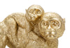 Mauro Ferretti Decoratiune din polirasina, Monkey Mom Auriu, L29,5xl11,5xH18,5 cm