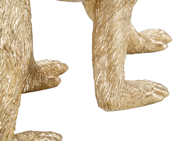 Mauro Ferretti Decoratiune din polirasina, Monkey Mom Auriu, L29,5xl11,5xH18,5 cm