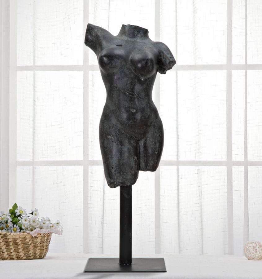 Mauro Ferretti Decoratiune din polirasina, Museum Woman Negru, L19xl17xH50 cm