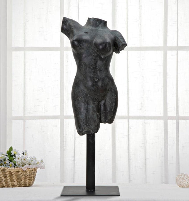 Mauro Ferretti Decoratiune din polirasina, Museum Woman Negru, L19xl17xH50 cm