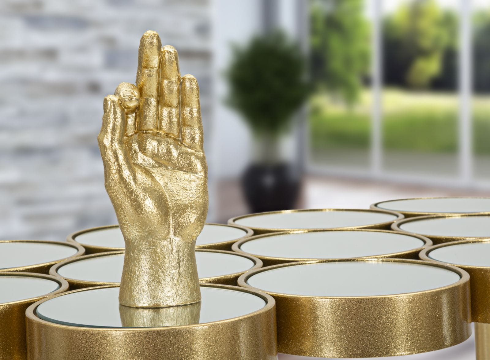 Decoratiune din polirasina, OK Hand Auriu, L10xl7xH22,5 cm (6)