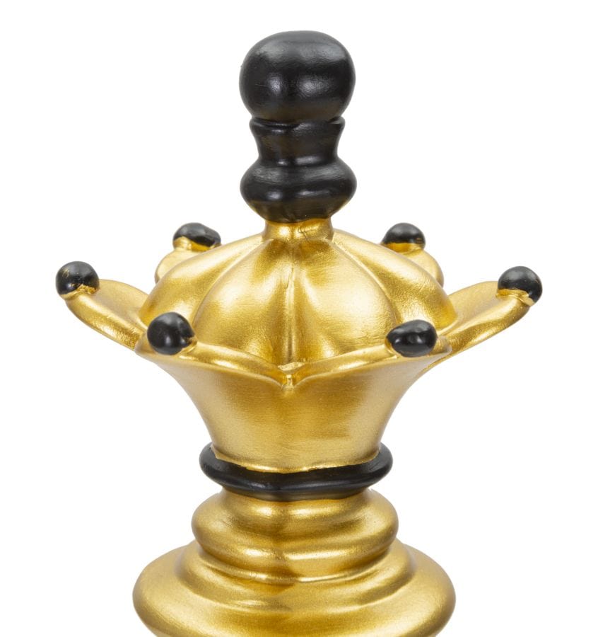 Mauro Ferretti Decoratiune din polirasina, Queen Glam Auriu / Negru, Ø12xH37 cm