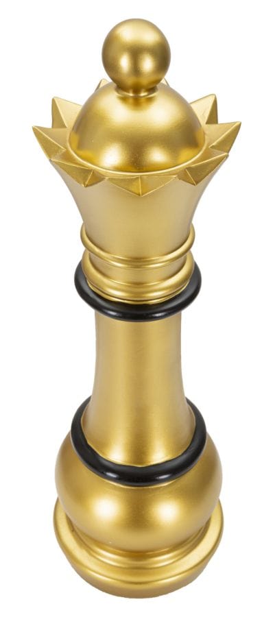 Decoratiune din polirasina, Queen Tall Glam Auriu / Negru, Ø15xH50 cm (1)