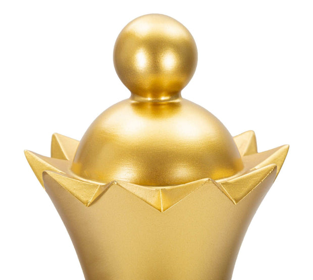 Mauro Ferretti Decoratiune din polirasina, Queen Tall Glam Auriu / Negru, Ø15xH50 cm